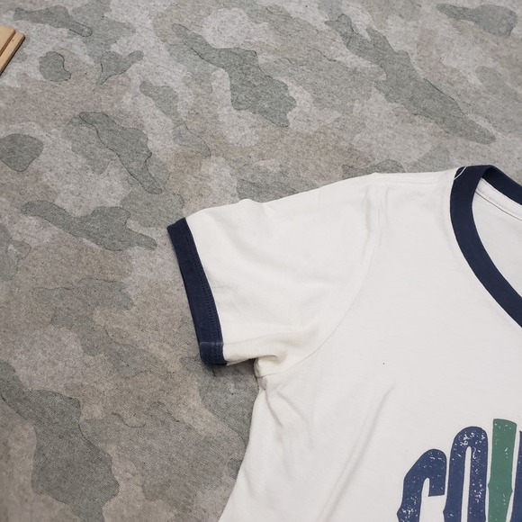 Ariat Top Womens Small White Short Sleeve Ringer Western Rodeo Ranch - Picture 4 of 9